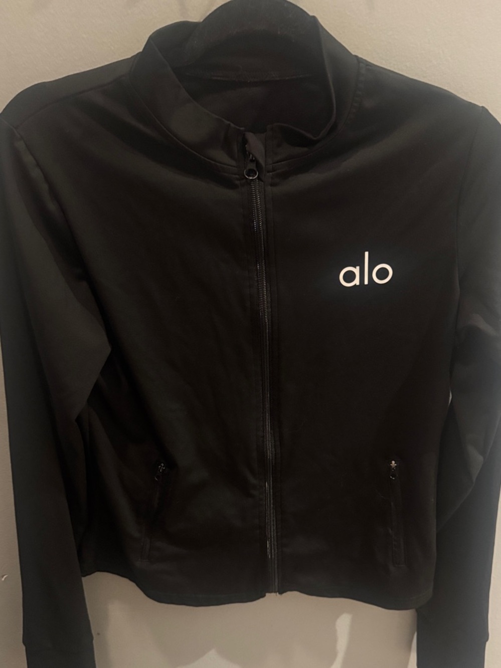 Alo Yoga Jacket - Full-Zip Fitted Track/Bomber Hybrid - Size: Medium